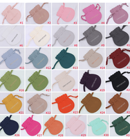 Personnalisation en petite série de mini sacs de rangement en microfibre avec cordon de serrage pour bagues, boucles d'oreilles, colliers, écouteurs et bijoux