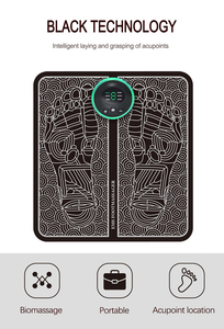 Masajeador electrónico portátil para pies, máquina vibratoria de pulso inteligente, relajante, automática, Ems - Product Image 4