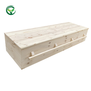 Ataúd de Madera de Pino Maciza de Estilo Americano, Nuevo Diseño, Ataúd Funerario Biodegradable para Entierro y Cremación Ecológica - Product Image 3