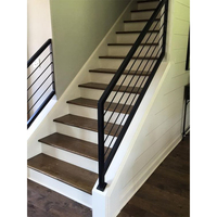 Blh-8 Garde-corps en fer forgé au design moderne, Projets de garde-corps en tubes de fer, Garde-corps d'escalier en fer noir pour maison et villa
