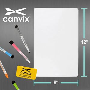 Magnetic Dry Erase Whiteboard 12x8 Inches White Refrigerator Vinyl Material Removable Residue-Free Art Memo Board for Family - Product Image 3