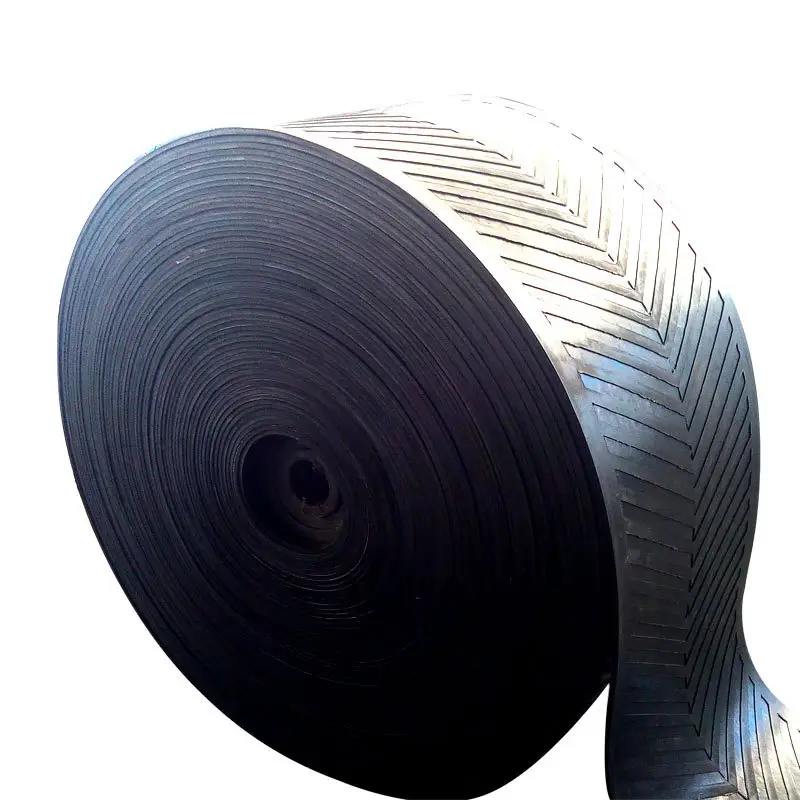 Manufacture Heat Resistant Black EP Typeゴムコンベアベルト価格Chevron Conveyor Belt