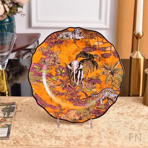 Nuevo Diseño Europeo de Lujo, Juego de Platos de Porcelana con Estampado Animal y Plato de Presentación de Porcelana - Product Image 5