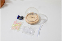 Veilleuse ronde créative bricolage avec rose fleurs artificielles alimenté par batterie interrupteur actionné saint valentin chambre décoration cadeau