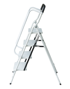 Échelle <span class=keywords><strong>escamotable</strong></span> en acier moderne pour usage hospitalier intérieur, 3-4 marches, tabouret d'escalier, rouge, pliable, léger, télescopique, 150 kg - Product Image 5