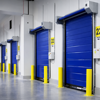 Puerta Rápida Aislada de PVC para Taller Industrial, Puerta Térmica de Apertura Rápida con Estructura Sellada