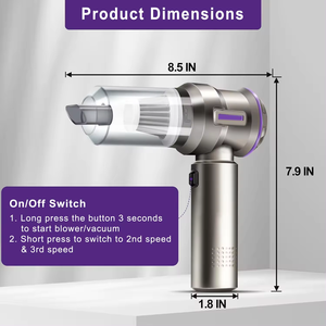 Aspirateur à moteur sans balais15000PA Cordon de voiture portable et portable sans fil 120W <span class=keywords><strong>ACDC</strong></span> Utilisation de la voiture Utilisation à domicile - Product Image 2