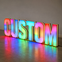 Enseignes Extérieures Personnalisées pour Entreprises, Lettres 3D LED, Enseignes Électroniques Infinity, Lettres Dorées Extérieures Illuminées pour la Publicité