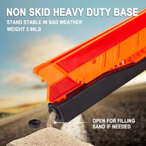 3pcs Panneau d'avertissement triangulaire rouge réfléchissant double face Outil d'urgence pour les pannes de véhicules Pack avec sable W Triangle d'avertissement - Product Image 3