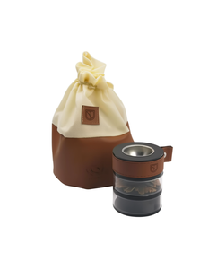 Elegante Quemador de Bakhoor de Resina Epoxi y Madera, Bolsa de Cuero Premium, Decoración Religiosa para el Hogar, Fragancia, Regalo Hecho a Mano, SS CRAFT INDIA - Product Image 1