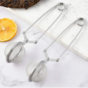 Infuseur à thé en maille en acier inoxydable doré rose, mignon et promotionnel, en forme de boule, pour herbes et feuilles en vrac - Product Image 3