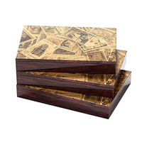 Boîte cadeau en bois personnalisée, boîte artisanale de luxe pour chocolat, bonbons, halva, parfum, style islamique arabe de Dubaï, logo personnalisé