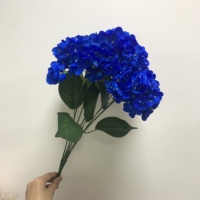 Bouquet de fleurs d'hortensia en soie artificielle 5 têtes de qualité supérieure K-0117 pour la décoration de mariage à la maison