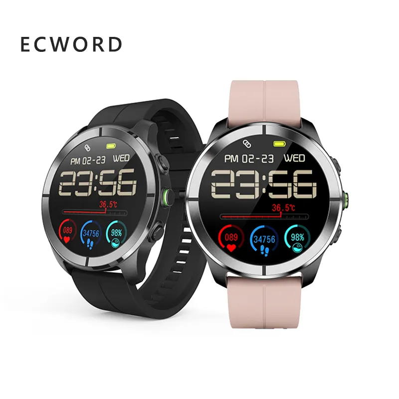 Vollbild amoled tpu ce rohs rufen runde sport bar manuell gps spielen musik armband körper temperatur bänder frauen smart watch