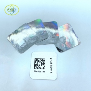 Etiqueta de ropa de lavado con holograma <span class=keywords><strong>3D</strong></span>, ropa personalizada a prueba de agua, código QR - Product Image 5