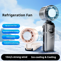 Ventilateur portable à refroidissement semi-conducteur, ventilateur ultra-rapide, pliable à suspendre au cou, avec pack de glace turbo, petit ventilateur portatif
