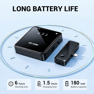 ไมโครโฟนไร้สาย 2.4g ไมโครโฟน <span class=keywords><strong>ASMR</strong></span> ไมโครโฟนไร้สายแบบมืออาชีพ UHF ไร้สาย - Product Image 2