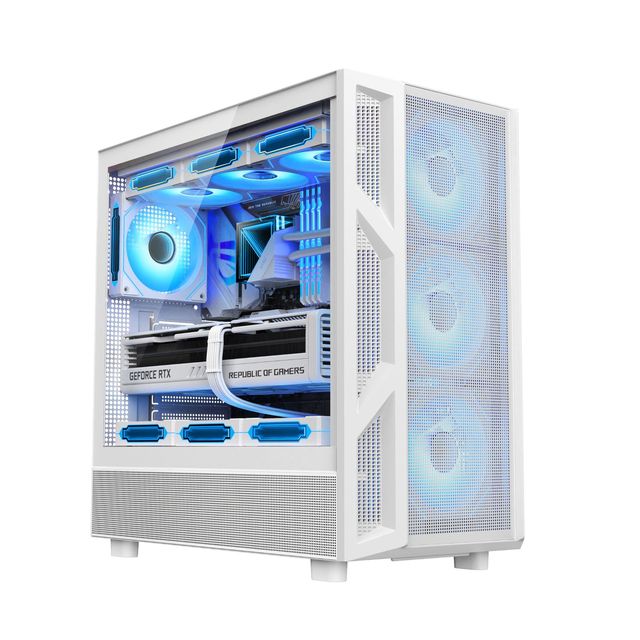 Computer Case 360 Mesh Thickened Cross-Border E-ATX Compatible Tempered Glass