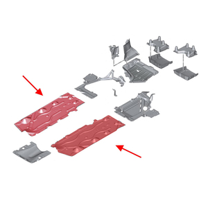 Panneau de protection inférieur en velours pour <span class=keywords><strong>BMW</strong></span> Série <span class=keywords><strong>1</strong></span> F48 F52, pièces de protection du châssis 51757290803 51757290804 - Product Image 5