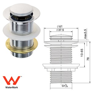 Robinet de cuisine avec bouton <span class=keywords><strong>poussoir</strong></span>, évier de cuisine, salle de <span class=keywords><strong>bain</strong></span> débloqué, Chrome - Product Image 1
