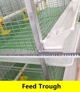 Cage à poulets de chair manuelle de type H à 3 niveaux et 2 portes, capacité de 60 oiseaux, pour les poulets d'élevage, système de batterie - Product Image 6