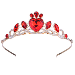 Couronne de luxe en strass pour anniversaire, en alliage électroplaqué, style Princesse, avec motifs Cœur et Étoile, pour Fêtes et Mariages - Product Image 2