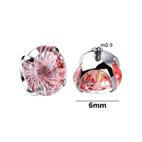 ASTM F136 G23 Titanium Internal Thread Ear Stud 4 Prong Ferris Wheel Cut Round Zircon Hypoallergenic Piercing Jewelry