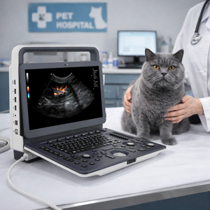 풀 서비스 디지털 15.6인치 디스플레이 컬러 도플러 초음파 진단 시스템 수의학 초음파 스캐너 가격 - Product Image 2