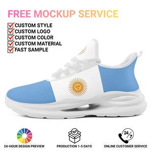 Chaussures de sport à lacets personnalisées <span class=keywords><strong>avec</strong></span> nom d'équipe imprimé sur demande, fabrication directe usine, OEM ODM, baskets personnalisées pour fans FN079-26027048-1 - Product Image 2