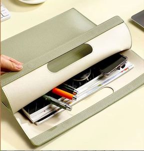 Promotion Custom Logo Large Capacity <b>Leather</b> <b>Briefcase</b> Waterproof Litchi Pattern Portable Office File Customized Business Gift - Product Image 4