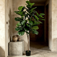 Vente en gros d'objets décoratifs nordiques, arbre artificiel en feuilles de figuier vert, bonsaï, décoration intérieure pour la maison, l'hôtel, le bureau, anniversaire