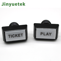 JY Wholesale Stock 49.8x33mm Plastic Custom Label Rectangular Illuminated for Arcade Push Button for Game Vending
