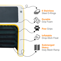 Rampe gonflable personnalisée pour chien, en EVA antidérapant, pour piscines, lacs et bateaux