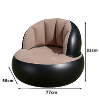 Nouveau Fauteuil Gonflable Moderne Paresseux à Dossier Rond en Forme de Coquille, Portable, Massant, Pliable, Rangement Facile, pour Extérieur