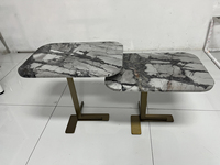 Table basse de style italien moderne de luxe, table basse en marbre sur mesure pour salon éthiopien, vente en gros pour la maison