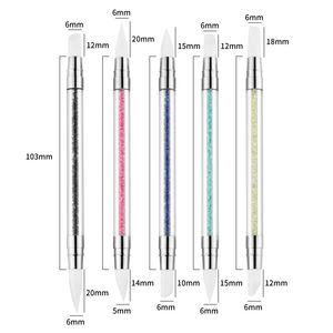 Juego de Herramientas para Uñas de Bajo Precio: Pincel de Silicona, Cuchara de Cuarzo, Limpiador de Cutículas de Cerámica, Empujador de Cutículas de Piedra - Product Image 6