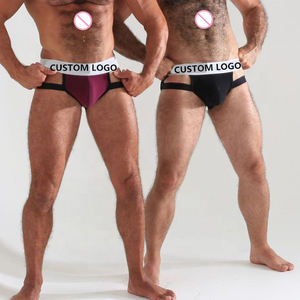 Paton nhà máy tùy chỉnh người đàn ông của nylon lưới jockstrap thoải mái thoáng khí cuecas với logo trên eo gay sexy đồ lót thongs - Product Image 1