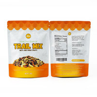 Op Maat Gemaakte Food Cookie Mix Noten Verpakking Zip Lock Plastic Folie Mylar Zakken Herbruikbare Stand-Up Zakje Met Rits