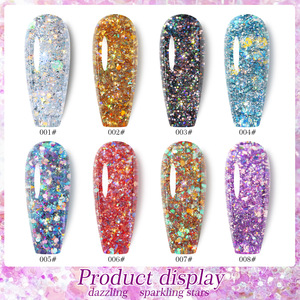Pegamento para Uñas con Lámina de Platino, Multicolor Radiante, Larga Duración, Sensación de Cristal, Extensión de Uñas - Product Image 3