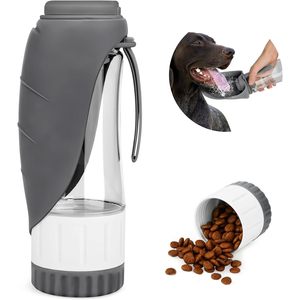 Kind Durable Portable 1L Plastic Dog <b>Hydration</b> <b>Bladder</b> 3 in 1 Outdoor Pet Feeding with 125g Food Storage - Product Image 4