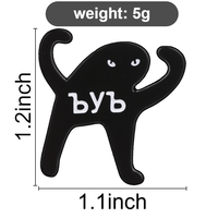 Pin Enamel Minimalis Unik untuk Jaket, Tas, atau Hiasan Kerah