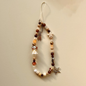 <strong>Unique</strong> Design <strong>Cell</strong> Phone Wrist Pendant Bead Summer Phone Strap Beads Sea Shell Phone Chain Wristlet String Lanyard - Product Image 3