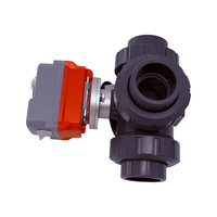 Vanne à boisseau sphérique électrique intelligente Radiant en PVC 3 voies DN15-DN50