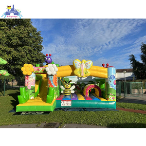 บ้านลมธีมสวนผึ้ง Lilytoys พร้อมแทรมโพลีนเป่าลมสำหรับเด็กและผู้ใหญ่ เล่นสนุกกลางแจ้ง - Product Image 2