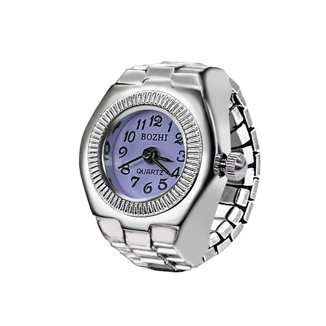 In Stock Silver Simple Finger Ring Watches China SL68 Quartz Movement Adjustment Ring Watch for Women