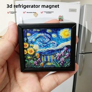 Magnets de réfrigérateur de style européen avec des chefs-<span class=keywords><strong>d</strong></span>'œuvre mondialement connus de <span class=keywords><strong>Van</strong></span> <span class=keywords><strong>Gogh</strong></span>, fabriqués en Chine, <span class=keywords><strong>d</strong></span>écoration créative pour la maison, magnétiques pour les voyages - Product Image 2