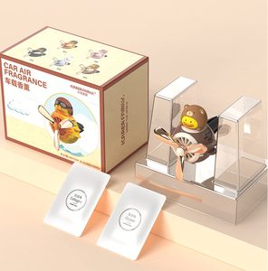 Cartone animato orso pilota diffusore profumo auto lunga durata auto deodoranti per auto limone fresco solido di carta di cotone decorazione di plastica - Product Image 5