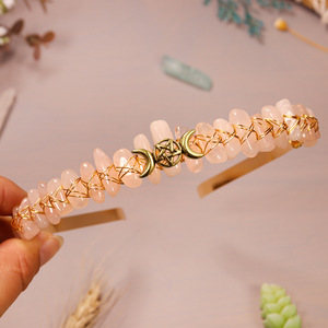 Phù Thủy <span class=keywords><strong>Wiccan</strong></span> Tinh Thể Vương Miện Thạch Anh Hồng Headband Sao Trăng Thạch Anh Tím Phụ Kiện Tóc Pha Lê Thạch Anh Tóc Vương Miện Cho Cô Gái - Product Image 5