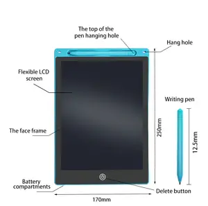 Dijital çocuk LCD çizim kurulu interaktif elektronik yazma tableti el yazısı 8.5/10/12 inç taşınabilir akıllı LCD w