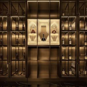 لوح خشبي حديث مخصص لغرفة المعيشة اصنع حل التخزين المثالي الخاص بك مع رف النبيذ المعاصر - Product Image 2